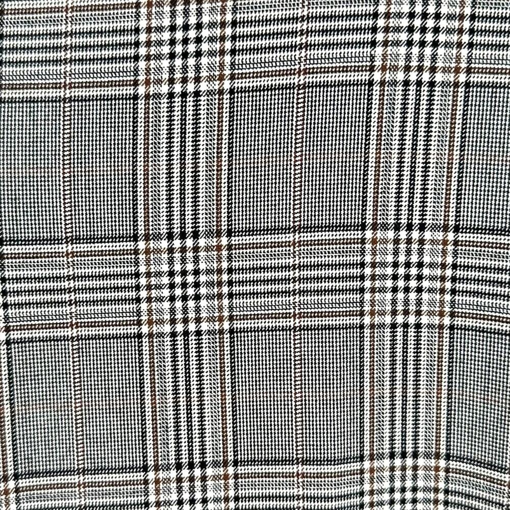 Nicole Miller New York Women's Wide Leg Glen Plaid Pants Size 8 Gray Brown Black - Picture 6 of 10